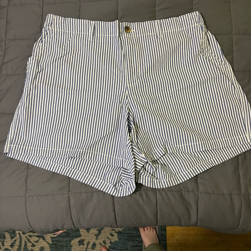Old Navy Blue and White Striped Women's Shorts